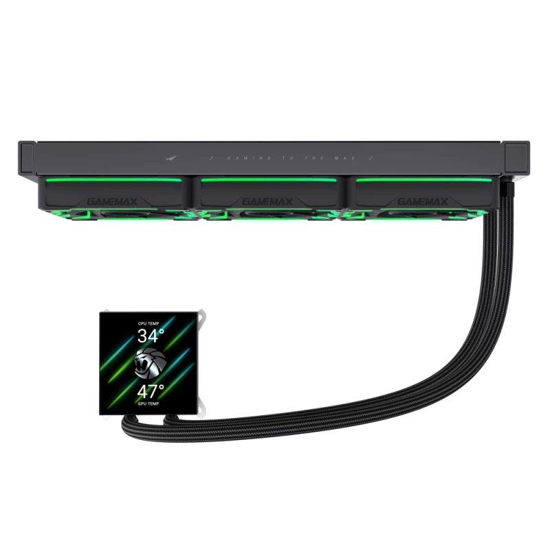 Gamemax | CPU Liquid cooler | HAILSTORM 360 LCD | Black