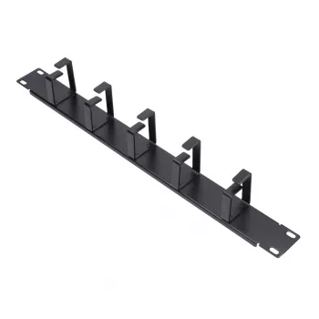 Cable management panel Extralink 6001 — steel housing, black