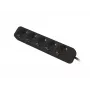 Power Extension Cable Lanberg PS0-05F-0300-BK 3m 5 AC Outlets Indoor Black