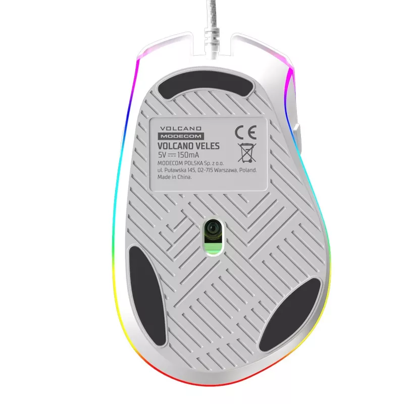 Wired optical mouse MODECOM Volcano Veles (white) — model M-MC-VELES-200