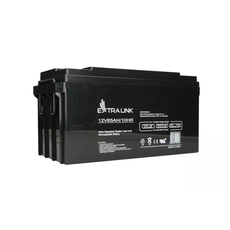 Sealed Lead Acid Battery Extralink Accumulator AGM 12V 65Ah, VRLA, black, 1 pc