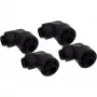Eiszapfen 16/10mm Screw-In Fitting 90° Rotatable G1/4, black connector, for soft tubing (PVC, Silicone, Neoprene)