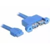 USB Cable DeLOCK 82941 USB 3.2 Gen 1 0.45 m 2 x USB A Blue
