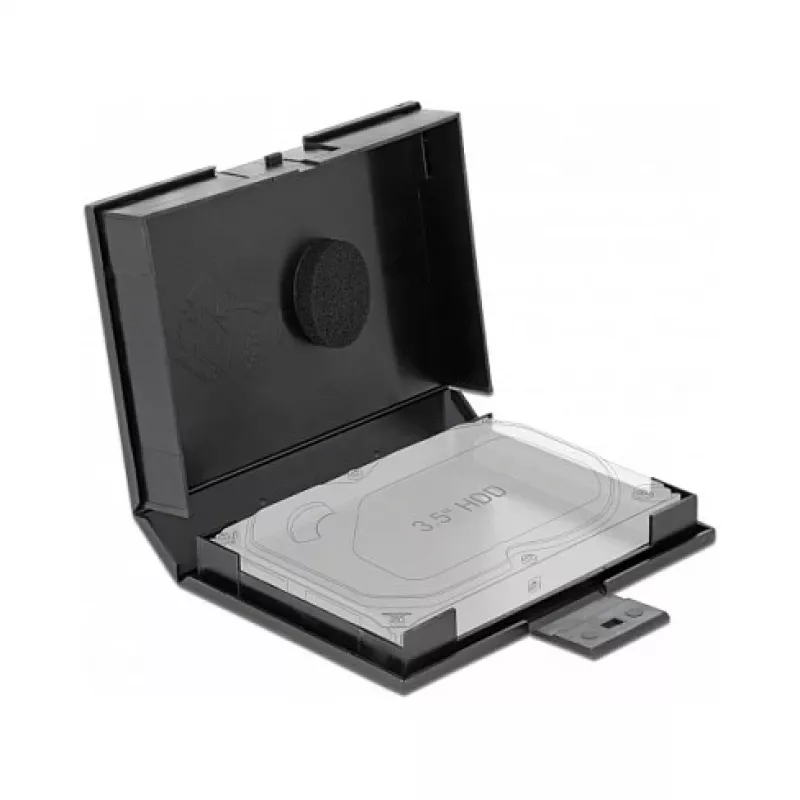 Protection Box Cover DeLOCK 18372 for 3.5 inch HDD Black