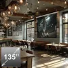 Maclean MC-561 electric projection screen 135 300x168cm 16: 9 with wall control and remote control