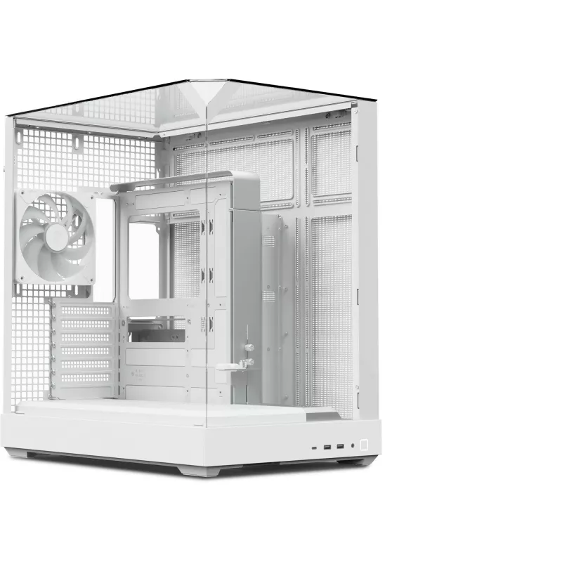 APNX Tower case V2 — white, tempered glass panels x3