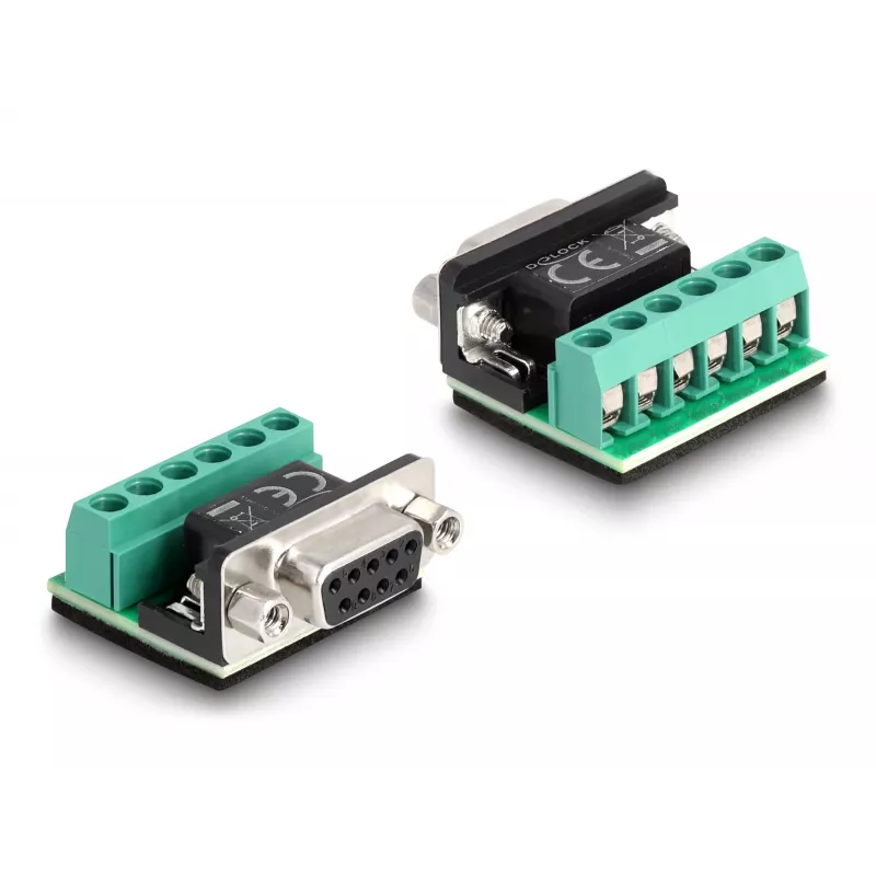 DeLOCK 63465 Serial Cable Black Transparent 1.8m USB Type-A DB-9
