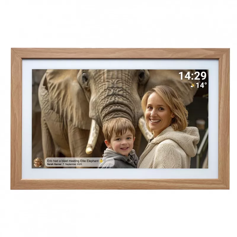 Denver PFF-2162LW digital photo frame Light brown 54.6 cm (21.5) Touchscreen Wi-Fi