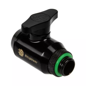 Bitspower Stopcock 1x F 1/4 inch & 1x G1/4 inch Male, Rotatable - matt black