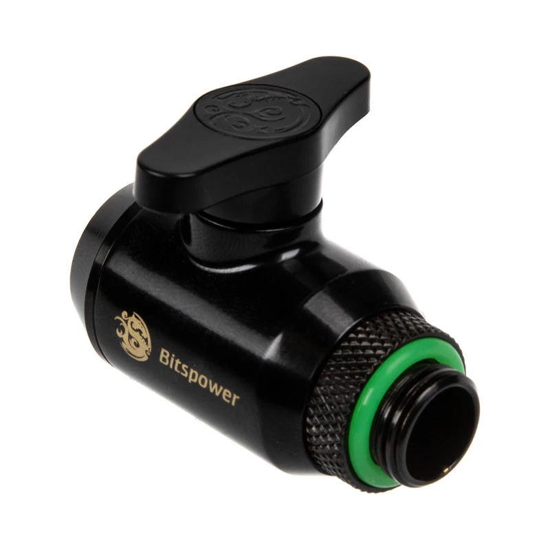 Bitspower Stopcock 1x F 1/4 inch & 1x G1/4 inch Male, Rotatable - matt black