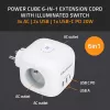 Power strip QOLTEC 52548 with 3×AC sockets and USB port