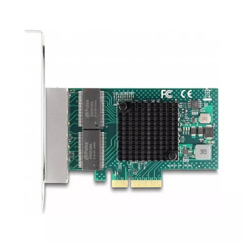 DeLOCK PCI Express x4 Card 4 x RJ45 Gigabit LAN BCM Grey