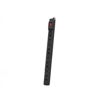 Armac Multi M12 | Power strip | surge protector, 12 sockets, 5m cable, black