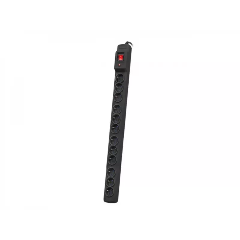 Armac Multi M12 | Power strip | surge protector, 12 sockets, 5m cable, black