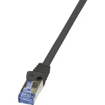 LogiLink PrimeLine - Patch-Cable - RJ-45 (M) to RJ-45 (M) - 20 m - SFTP, PiMF - CAT 6a - Halogen-Free, Moulded, Snagless - Black