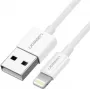 Ugreen cable USB 2.0 A lightning 2m, 5V/2.4A iPhone 7 / 7plus / 6S/ 6 / 6 Plus, iPhone 5s/5c/5, iPad Mini/Mini 2, iPad 1 m White