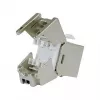Shielded Cat.6A Slim Keystone Jack, EQUIP 767223, Toolfree, RJ-45, Flat, Silver, 8 pcs