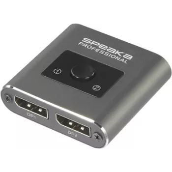 SpeaKa Professional SP-BDS-250 2 Port DisplayPort-Switch UHD 8K @ 60 Hz, UHD 4K @ 120 Hz (SP-10468588)