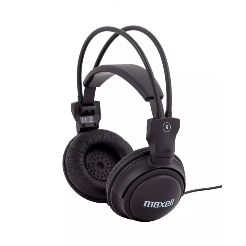 Headphones Maxell Home Studio MAX-833, wired circumaural, 32 Ω, 98 dB, 16–22000 Hz, 5 m cable, ear-hook/over‑head, black