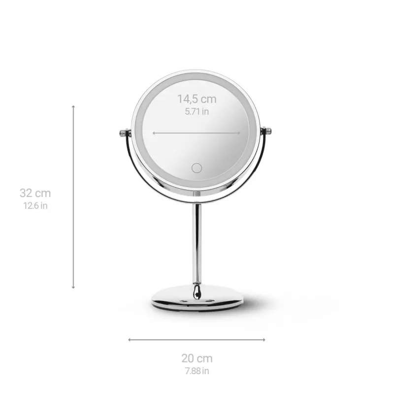 Freestanding makeup mirror Medisana CM 844 LED touch control, 7× magnification, built-in 1000 mAh battery, dimmable tricolor light