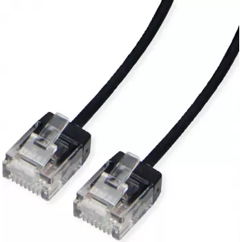 ROLINE UTP Patch Cable Cat.6A Ultra- kurzer RJ45 black 5m - Network - CAT 6a (21.15.4465)