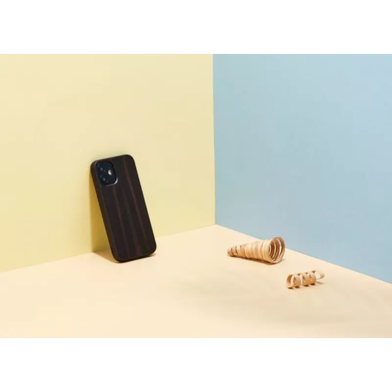 Protective phone case Man and Wood for iPhone 12 mini — ebony black
