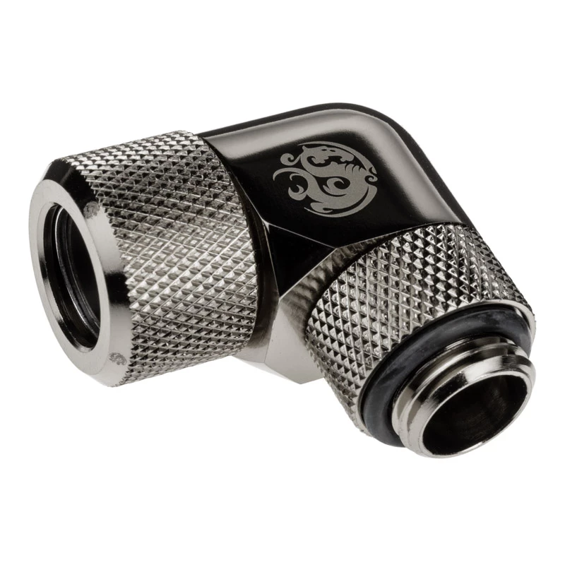 Adapter 90° BitsPower Advanced Multi-Link G1/4 inch AG to 12mm OD Hardtube, rotatable