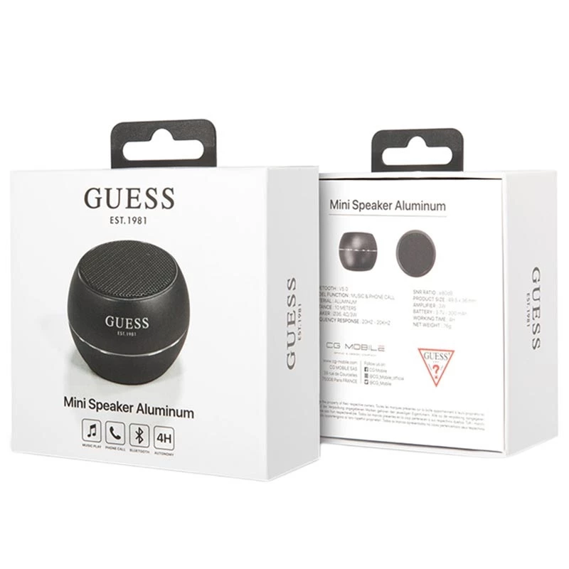 Portable Speaker Guess Mini Bluetooth Speaker 3W Black