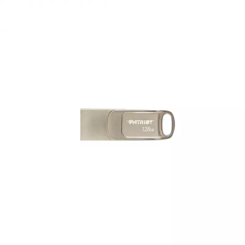 USB flash drive PATRIOT PS128GT560DS5D 128GB USB 3.2 (USB-A / USB-C) swivel zinc alloy silver