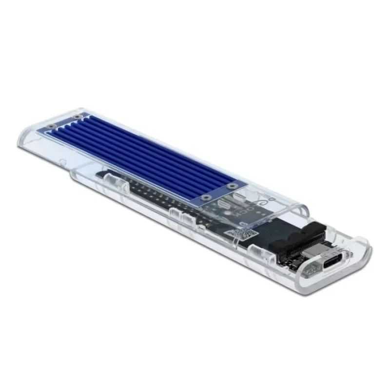 SSD enclosure DeLOCK 42620 External Enclosure for M.2 NVME PCIe SSD with USB Type-C female transparent