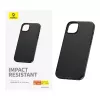 Phone case Baseus iPhone 15 Pro Max Fauxther Series Black — protective hard shell, faux leather finish