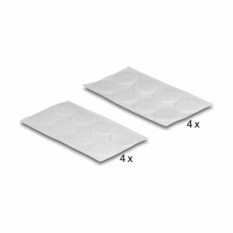 Mounting pad DeLOCK 19089 Hook-and-loop dots round 64 pieces white