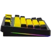 LORGAR KBP70TKLW, Wireless TKL Mechanical Gaming Keyboard Pro, Black/yellow, EN layout