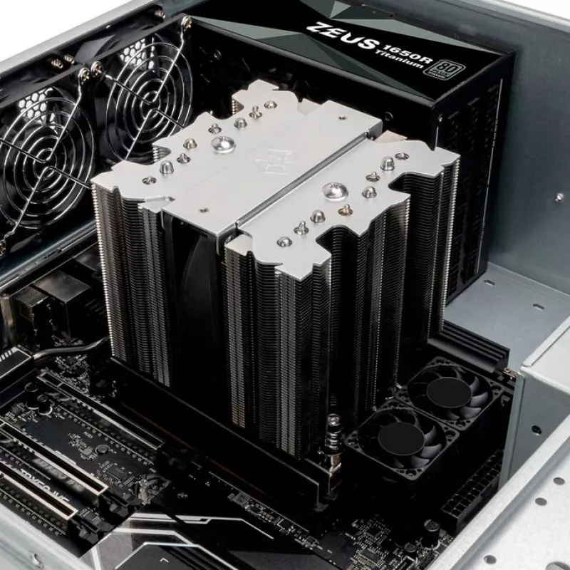 CPU Cooler SILVERSTONE SST-XED120S-WS for Intel LGA 4677, 4U server form factor, silver