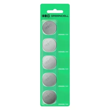 Coin Cell Battery Green Cell CR2430 3V — 5-pack