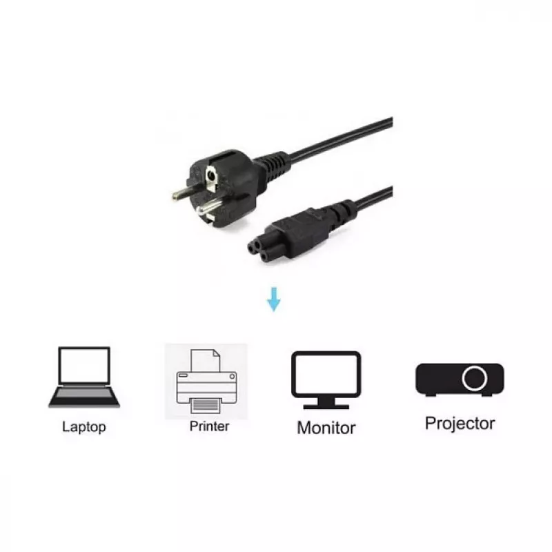 Equip High Quality Power Cord, C5 to Schuko