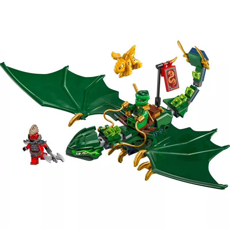 Construction toy set LEGO NINJAGO 71829 Lloyd's Green Forest Dragon, 128 pieces, 2 minifigures, for ages 6+