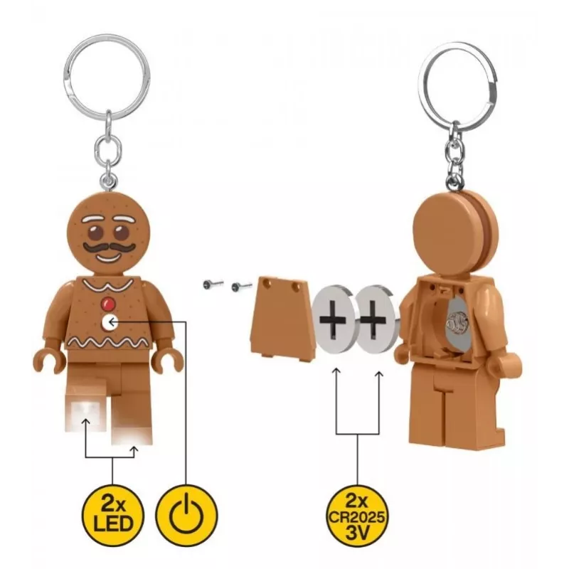 Gingerbread Man Keychain Light