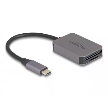 DeLOCK USB Type-C Card Reader Aluminium SD Micro SD 5000 Mbit/s
