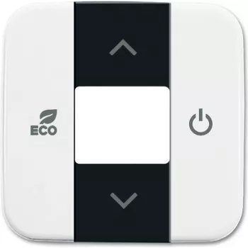 Busch-Jaeger 6220-0-0106 Cover Plate for Sensor Holder & -Socket Black - White (2CKA006220A0106)