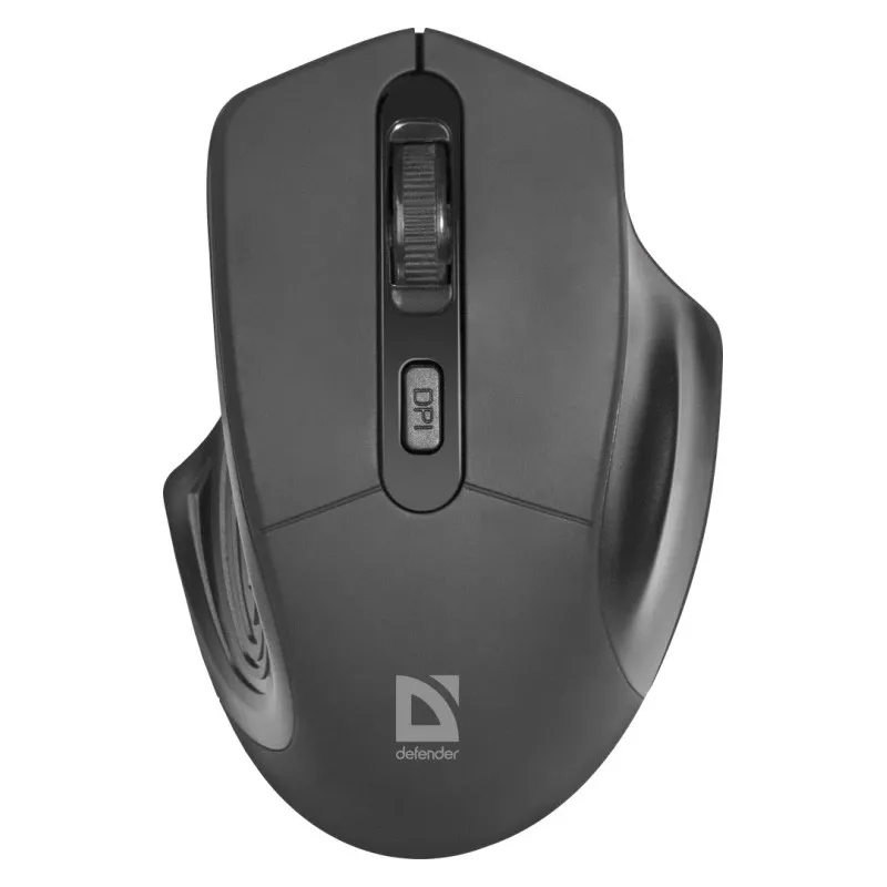 Wireless optical mouse DEFENDER Datum MB-345 RF, ambidextrous/right-hand, 1600 DPI, 3 buttons, USB RF receiver, black
