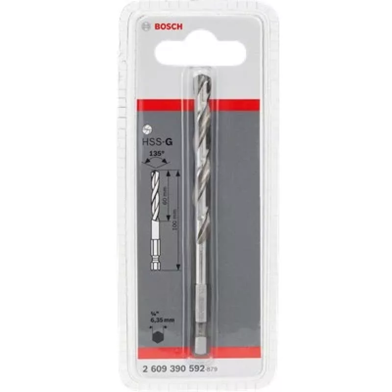 Centering Drill Bit Bosch HSS-G Pilot Drill Bits 6.35 mm