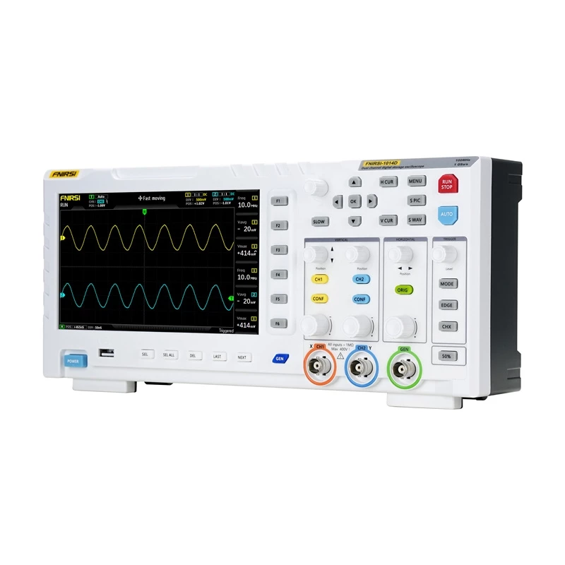 Oscilloscope Signal Generator Fnirsi 1014D 2-in-1 — 100 MHz bandwidth, 1 GS/s sampling rate