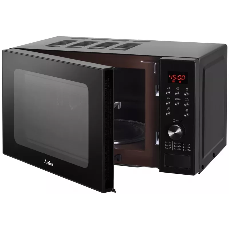 Amica AMGF20E1GB Microwave Oven Flat Surface Microwave with Grill 20 L 700 W Black