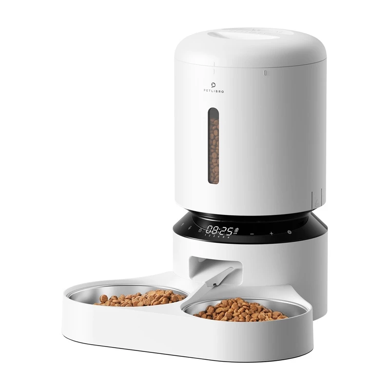 Pet feeder Aptel Granary with double bowl 5L, white