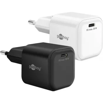 Goobay USB-C PD GaN Fast Charger Nano 20 W black - 1x -Connector Power (76690)