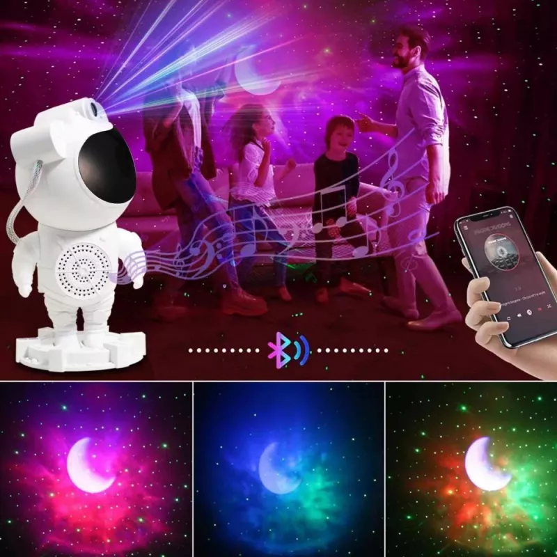 Star projector lamp Hawk HW-STAR01 with built-in speaker — galaxy light projector