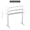 Adjustable Height Table Up Up Bjorn White, Table top M Dark Walnut