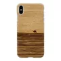 Smartphone case man and wood for iPhone XS Max — terra white