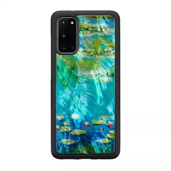 Protective phone case iKins for Samsung Galaxy S20 — Black Water Lilies design
